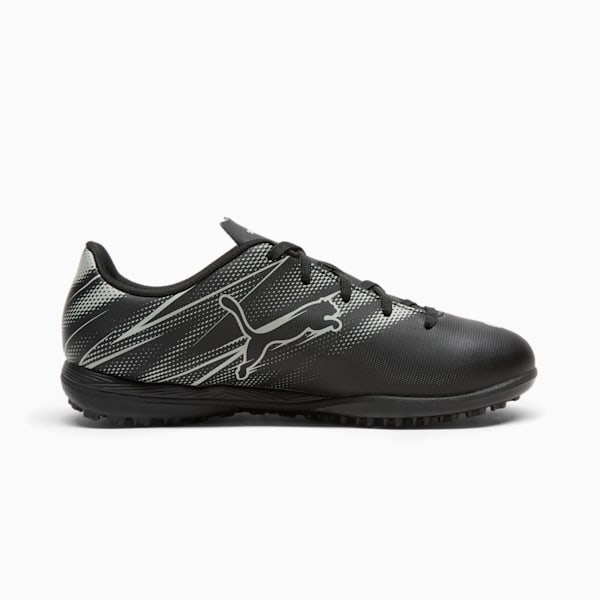 ATTACANTO Turf Trainer Kids' Soccer Cleats, PUMA Black-Silver Mist, extralarge