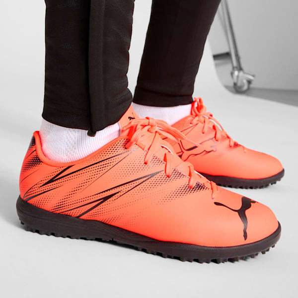 ATTACANTO Turf Trainer Kids' Soccer Cleats, Glowing Red-PUMA Black, extralarge