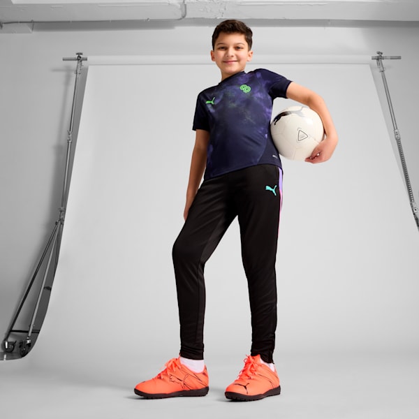 Tacos de futbol ATTACANTO TT para adolescentes, Glowing Red-PUMA Black, extralarge