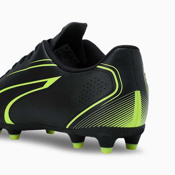 VITORIA FG/AG Men's Football Boots, PUMA Black-Electric Lime, extralarge-IND