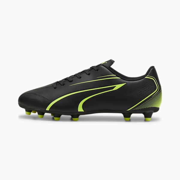 VITORIA FG/AG Men's Football Boots, PUMA Black-Electric Lime, extralarge-IND
