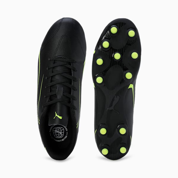 VITORIA FG/AG Men's Football Boots, PUMA Black-Electric Lime, extralarge-IND