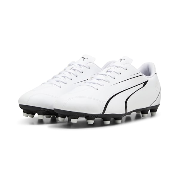 VITORIA FG/AG Men's Football Boots, PUMA White-PUMA Black, extralarge-IND