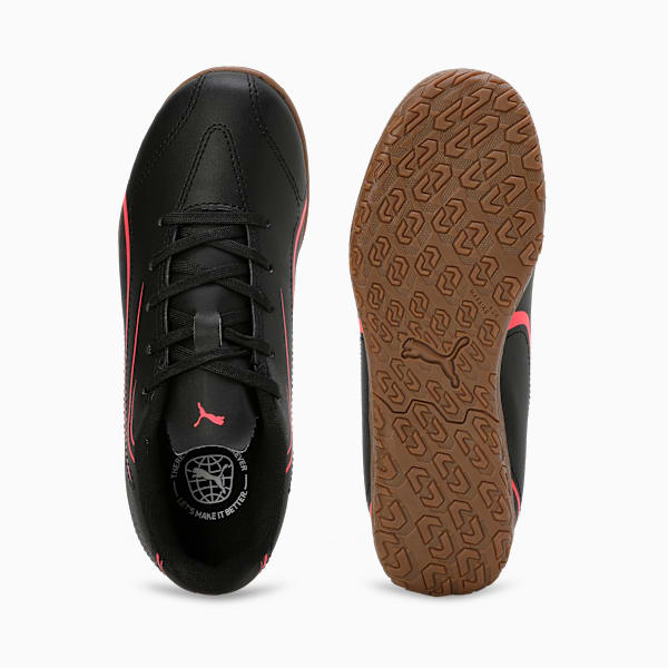 VITORIA IT Youth Indoor Court Shoes, PUMA Black-Fire Orchid, extralarge-IND