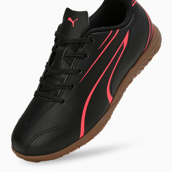 VITORIA IT Youth Indoor Court Shoes, PUMA Black-Fire Orchid, extralarge-IND