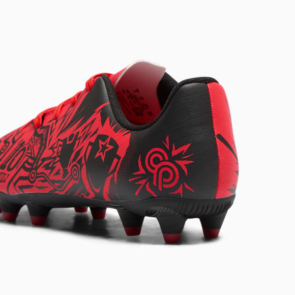 PUMA x CHRISTIAN PULISIC TACTO II Firm Ground/Artificial Ground Kids' Soccer Cleats, PUMA Red-PUMA Black, extralarge