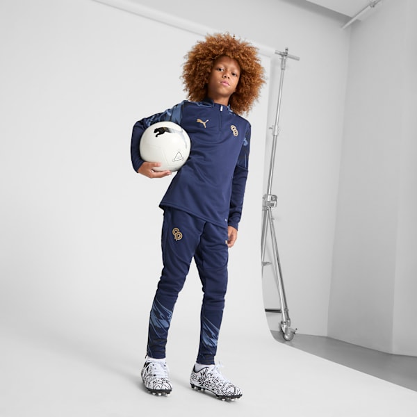 Chaussures de soccer à crampons PUMA x CHRISTIAN PULISIC TACTO II pour surfaces dures et artificielles Enfant, PUMA White-PUMA Black, extralarge