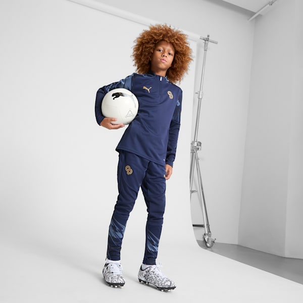 PUMA x CHRISTIAN PULISIC TACTO II Firm Ground/Artificial Ground Kids' Soccer Cleats, PUMA White-PUMA Black, extralarge