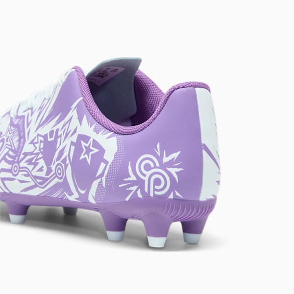 PUMA x CHRISTIAN PULISIC TACTO II FG/AG Big Kids' Soccer Cleats, Dewdrop-Ultraviolet, extralarge