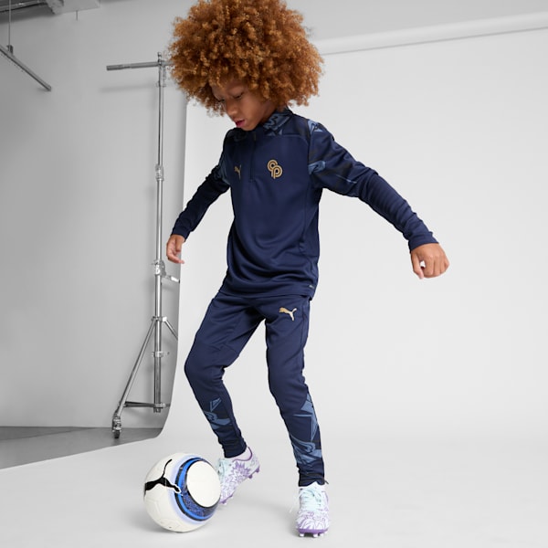 PUMA x CHRISTIAN PULISIC TACTO II Firm Ground/Artificial Ground Kids' Soccer Cleats, Dewdrop-Ultraviolet, extralarge