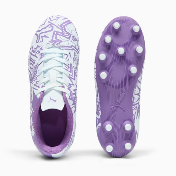 PUMA x CHRISTIAN PULISIC TACTO II Firm Ground/Artificial Ground Kids' Soccer Cleats, Dewdrop-Ultraviolet, extralarge