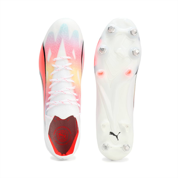 メンズ ウルトラ アルティメット MXSG サッカー スパイク, PUMA White-PUMA Black-Fire Orchid, extralarge-JPN