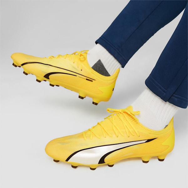 メンズ ウルトラ アルティメット HG/AG サッカー スパイク, Yellow Blaze-PUMA White-PUMA Black, extralarge-JPN