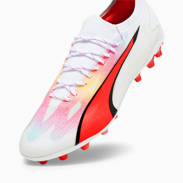 ULTRA ULTIMATE MG Men's Football Boots, PUMA White-PUMA Black-Fire Orchid, extralarge-GBR