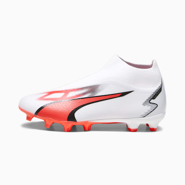 ULTRA MATCH+ LL FG/AG Men's Football Boots, PUMA White-PUMA Black-Fire Orchid, extralarge-GBR