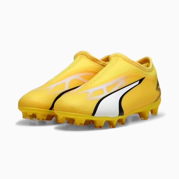 ULTRA MATCH LL FG/AG Youth Football Boots, Yellow Blaze-PUMA White-PUMA Black, extralarge-GBR