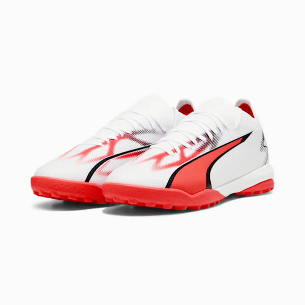 ULTRA MATCH TT Men's Football Boots, PUMA White-PUMA Black-Fire Orchid, extralarge-GBR