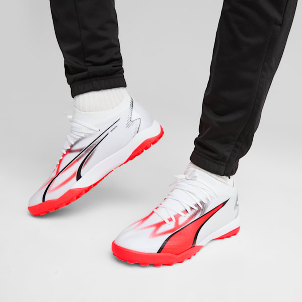 ULTRA MATCH TT Men's Football Boots, PUMA White-PUMA Black-Fire Orchid, extralarge-GBR