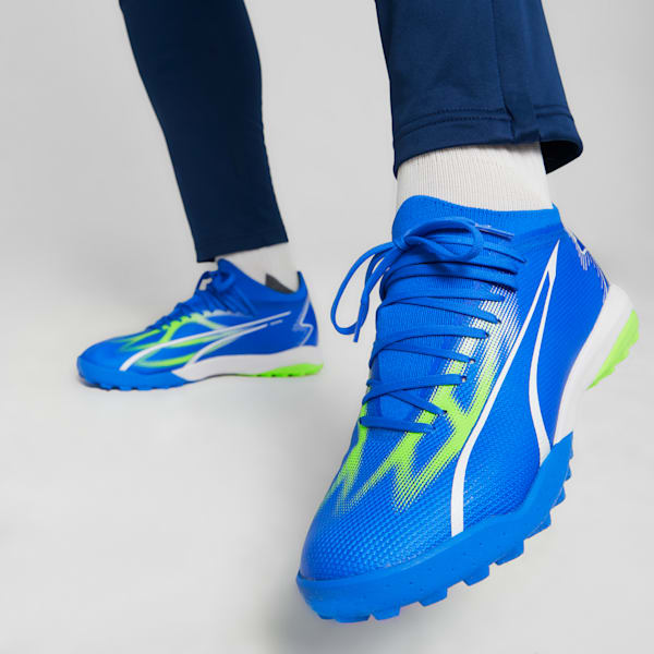 Tacos de fútbol ULTRA MATCH TT para hombre, Ultra Blue-PUMA White-Pro Green, extralarge