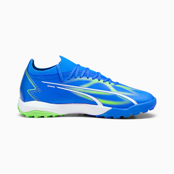 Tacos de fútbol ULTRA MATCH TT para hombre, Ultra Blue-PUMA White-Pro Green, extralarge