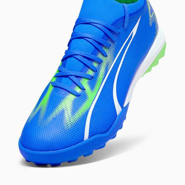 Tacos de fútbol ULTRA MATCH TT para hombre, Ultra Blue-PUMA White-Pro Green, extralarge