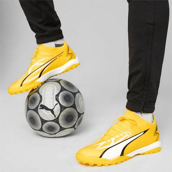 ULTRA MATCH TT Men's Football Boots, Yellow Blaze-PUMA White-PUMA Black, extralarge-AUS
