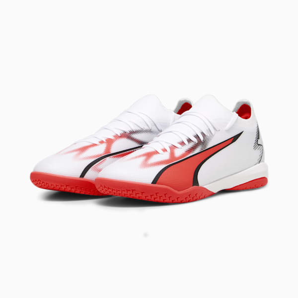 ULTRA MATCH IT Men's Indoor Court Shoes, PUMA White-PUMA Black-Fire Orchid, extralarge-AUS