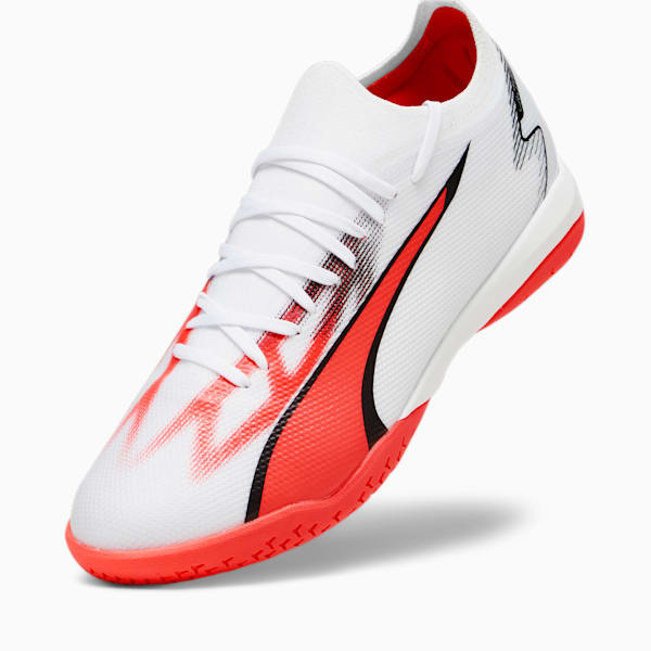 ULTRA MATCH IT Men's Soccer Cleats, PUMA White-PUMA Black-Fire Orchid, extralarge