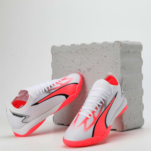 ULTRA MATCH IT Men's Indoor Court Shoes, PUMA White-PUMA Black-Fire Orchid, extralarge-IND