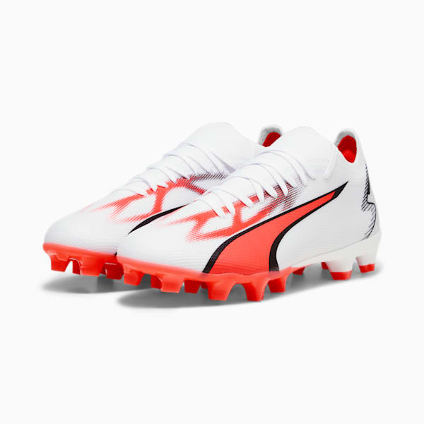ULTRA MATCH FG/AG Women's Football Boots, PUMA White-PUMA Black-Fire Orchid, extralarge-IND