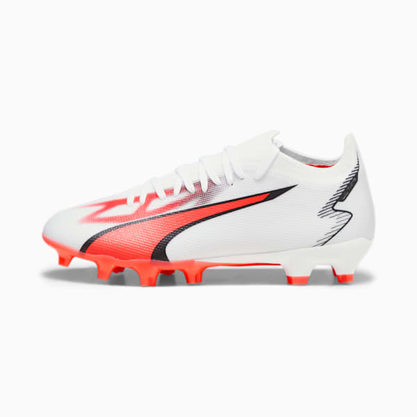 ULTRA MATCH FG/AG Women's Football Boots, PUMA White-PUMA Black-Fire Orchid, extralarge-IND