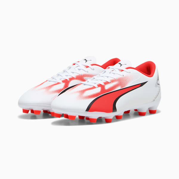 メンズ ウルトラ プレイ HG/AG サッカー スパイク, PUMA White-PUMA Black-Fire Orchid, extralarge-JPN