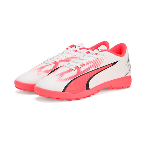 メンズ ウルトラ プレイ TT サッカー トレーニング シューズ, PUMA White-PUMA Black-Fire Orchid, extralarge-JPN