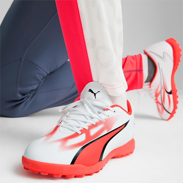 ULTRA PLAY TT Men's Football Boots, PUMA White-PUMA Black-Fire Orchid, extralarge-GBR
