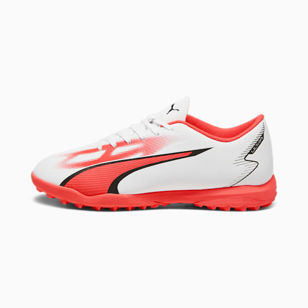 ULTRA PLAY TT Men's Football Boots, PUMA White-PUMA Black-Fire Orchid, extralarge-IND