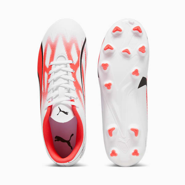 ULTRA PLAY FG/AG Youth Football Boots, PUMA White-PUMA Black-Fire Orchid, extralarge-GBR