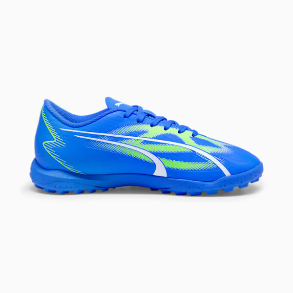 ULTRA PLAY TT Youth Football Boots, Ultra Blue-PUMA White-Pro Green, extralarge-IND