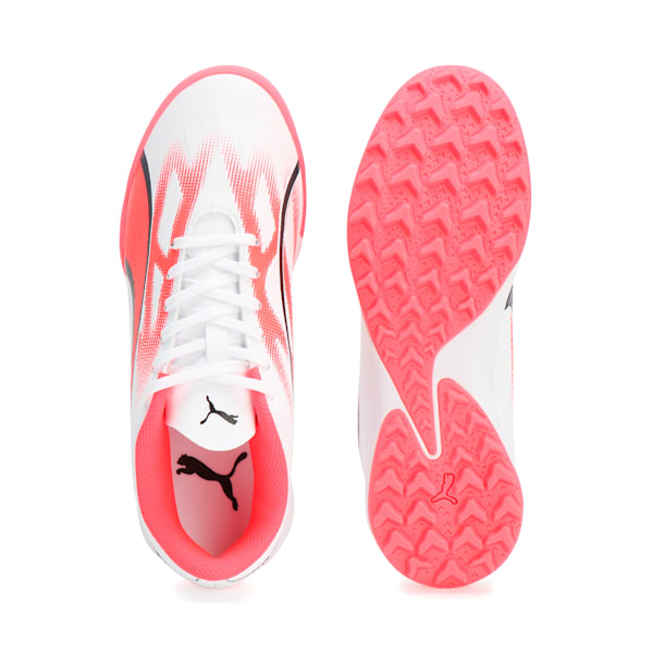 キッズ ウルトラ プレイ TT + MID サッカー トレーニング シューズ 20-24.5cm, PUMA White-PUMA Black-Fire Orchid, extralarge-JPN