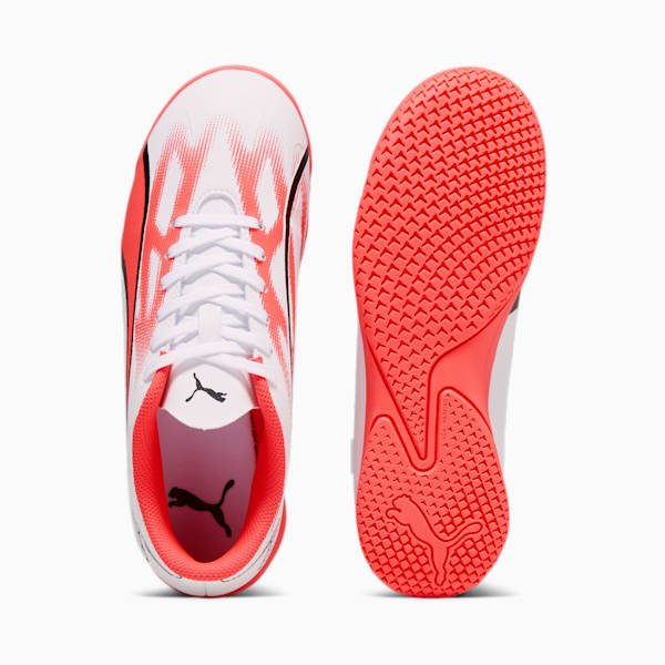 ULTRA PLAY IT Youth Football Boots, PUMA White-PUMA Black-Fire Orchid, extralarge