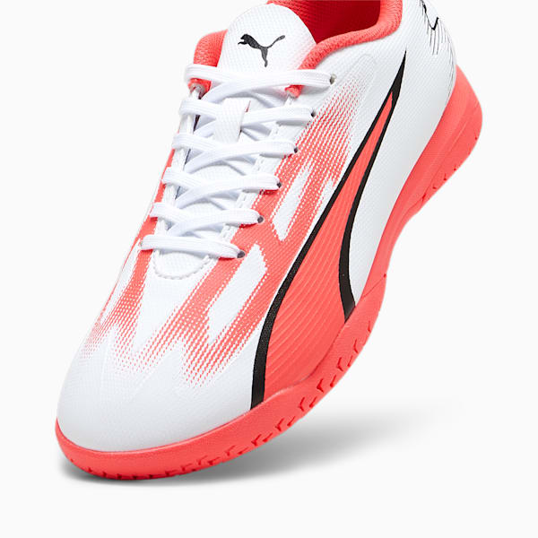 ULTRA PLAY IT Youth Football Boots, PUMA White-PUMA Black-Fire Orchid, extralarge-GBR