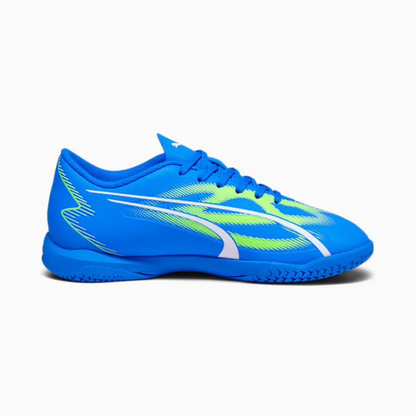 ULTRA PLAY IT Youth Football Boots, Ultra Blue-PUMA White-Pro Green, extralarge-IND