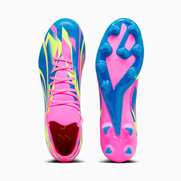 ULTRA MATCH ENERGY FG/AG Football Boots, Luminous Pink-Yellow Alert-Ultra Blue, extralarge-GBR