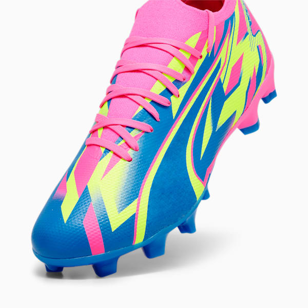 ULTRA MATCH ENERGY FG/AG Football Boots, Luminous Pink-Yellow Alert-Ultra Blue, extralarge-GBR