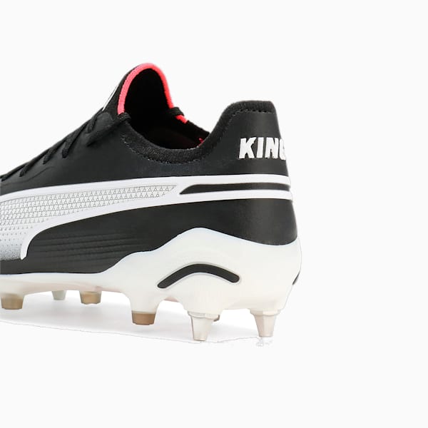 メンズ プーマ キング アルティメット MXSG サッカー スパイク, PUMA Black-PUMA White-Fire Orchid, extralarge-JPN