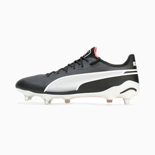 メンズ プーマ キング アルティメット MXSG サッカー スパイク, PUMA Black-PUMA White-Fire Orchid, extralarge-JPN