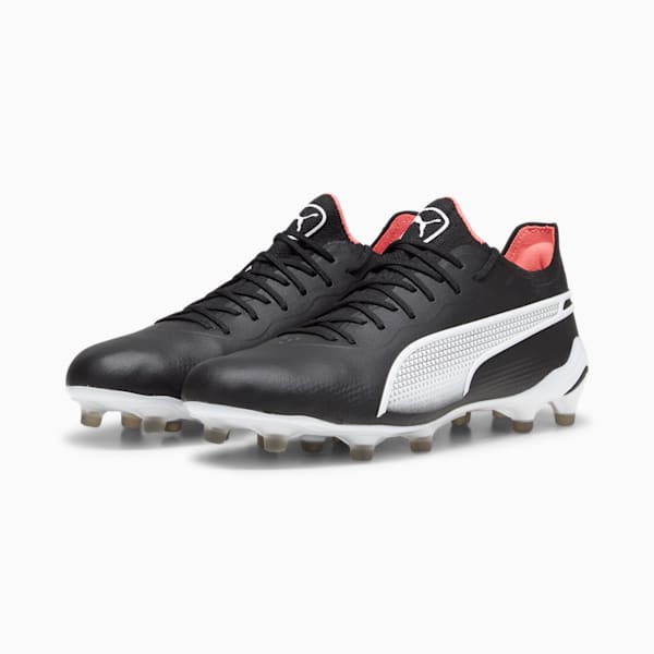 KING ULTIMATE FG/AG Men's Soccer Cleats, Camiseta blanca ajustada clásica de Puma, extralarge