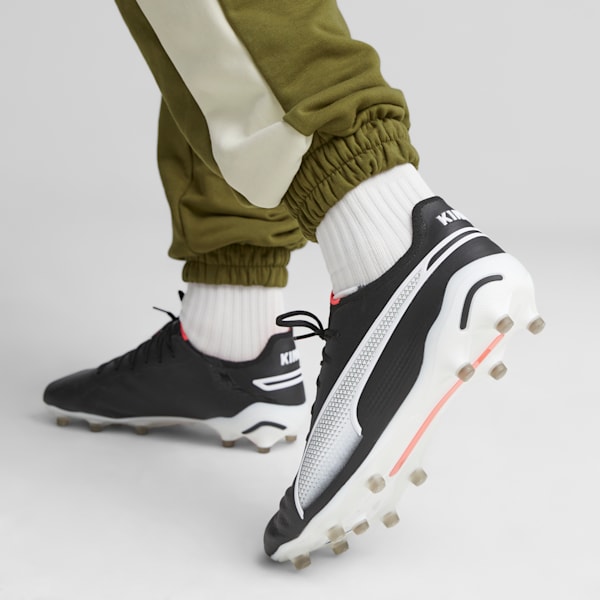 KING ULTIMATE FG/AG Football Boots, PUMA Black-PUMA White-Fire Orchid, extralarge-GBR
