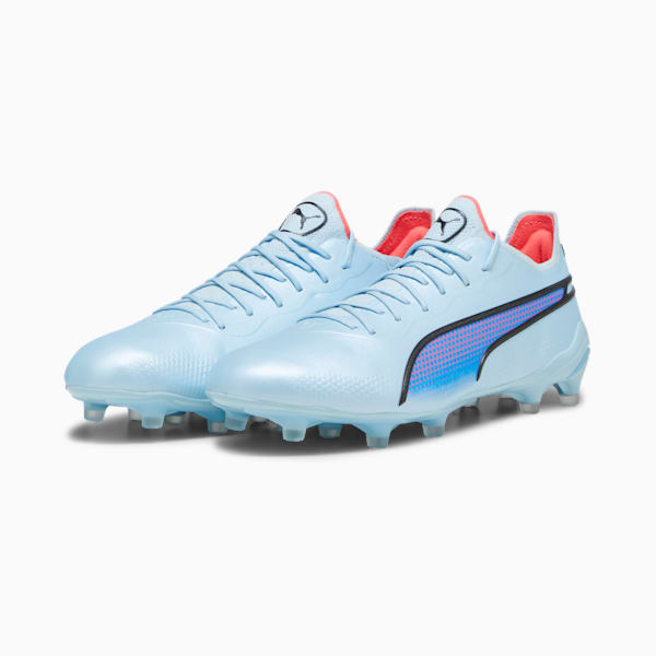 ユニセックス プーマ キング アルティメット FG/AG サッカー スパイク, Silver Sky-PUMA Black-Fire Orchid, extralarge-JPN