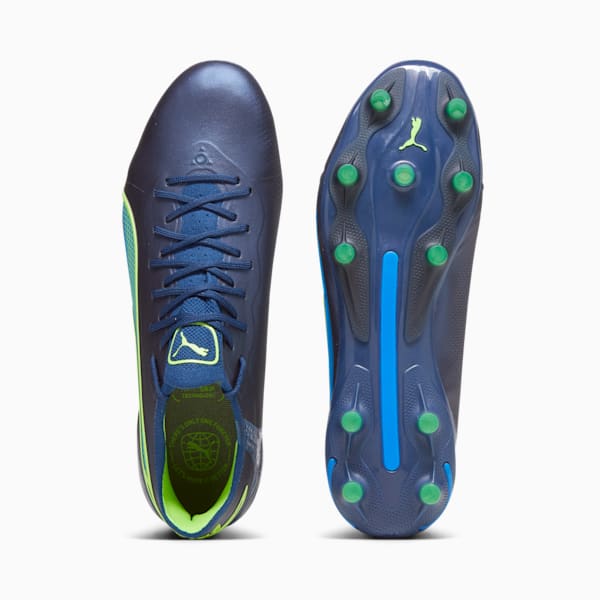 KING ULTIMATE Firm Ground/Artificial Ground Men's Soccer Cleats, Persian Blue-Pro Green-Ultra Blue, extralarge