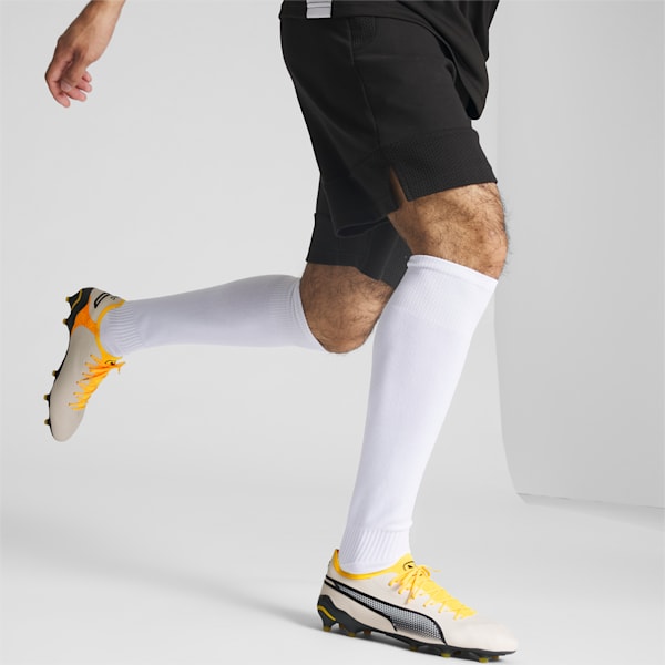 King Ultimate FG/AG Men's Soccer Cleats, Alpine Snow-Asphalt-Yellow Blaze, extralarge